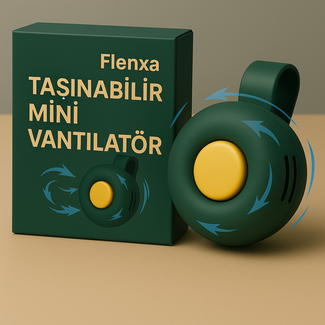 Flenxa™ Mini Klipsli Vantilatör – Taşınabilir, Sessiz ve Bıçaksız Serinlik!